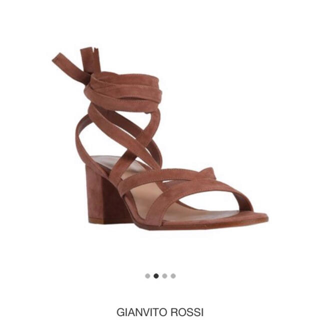 Gianvito Rossi(ジャンヴィットロッシ)のジャンヴィットロッシ　サンダル　ヒール　リボン　編み上げ　チャンキーヒール レディースの靴/シューズ(サンダル)の商品写真