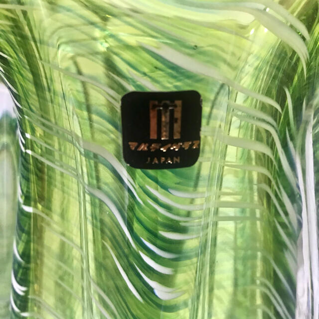 昭和レトロ　マルテイグラス　ハンドクラフト　ガラス花瓶　フラワーベース 2