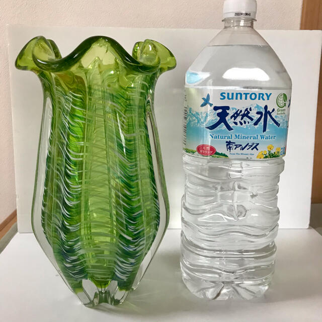 昭和レトロ　マルテイグラス　ハンドクラフト　ガラス花瓶　フラワーベース 7