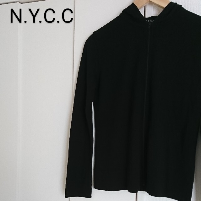 N.Y.C.C】◎日本製◎ナカニット*フード付き薄手ニット N.Y.C.C】◎日本製◎ナカニット*フード付き薄手ニット