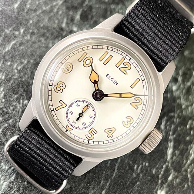 ★極美品★ELGIN/エルジン/アンティーク/ミリタリー/軍/腕時計/スモセコ