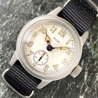 エルジン(ELGIN)の★極美品★ELGIN/エルジン/アンティーク/ミリタリー/軍/腕時計/スモセコ(腕時計(アナログ))