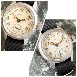 ELGIN - ☆極美品☆ELGIN/エルジン/アンティーク/ミリタリー/軍/腕時計