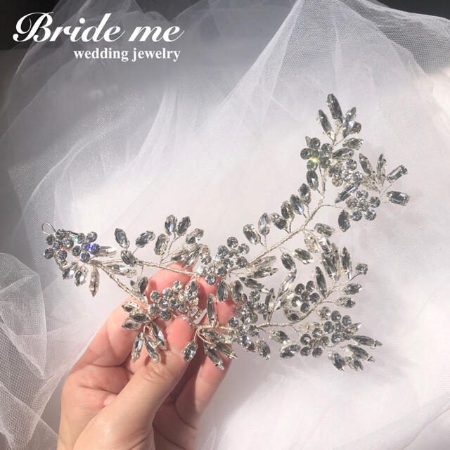 【しおりんご様専用】Bride me ブライダルアクセサリー ハンドメイドのウェディング(ヘッドドレス/ドレス)の商品写真