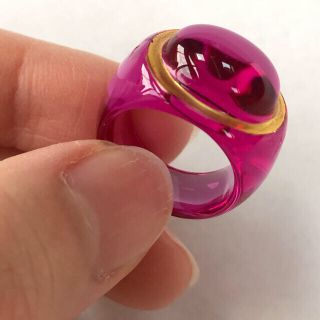 バカラ(Baccarat)のバカラ 指輪 8号 ピンク パープル クリスタル リング ガラス(リング(指輪))