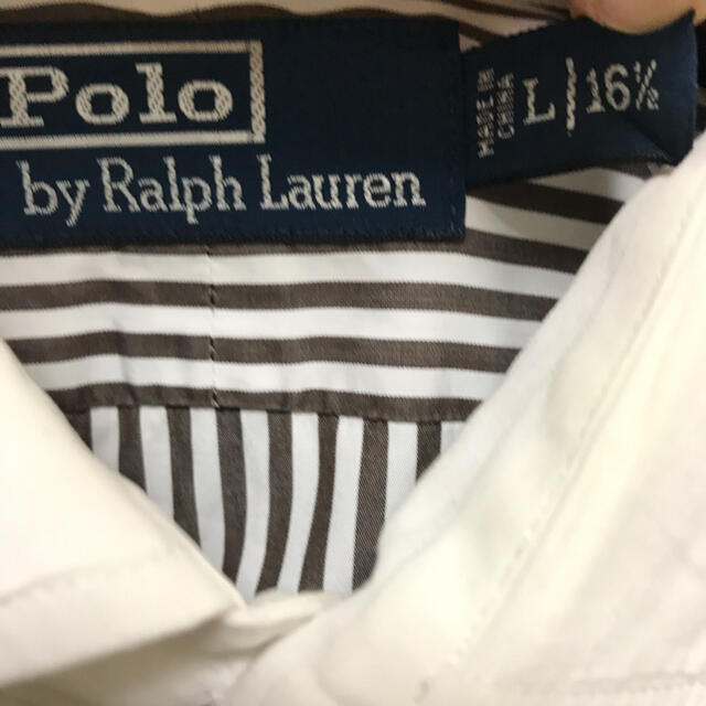 POLO RALPH LAUREN(ポロラルフローレン)のポロラルフローレン　ストライプシャツ　メンズL   16 1/2  メンズシャツ メンズのトップス(シャツ)の商品写真