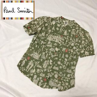 ポールスミス(Paul Smith)のPaul Smith PINK 総柄バンドカラーシャツブラウス チュニック(シャツ/ブラウス(半袖/袖なし))