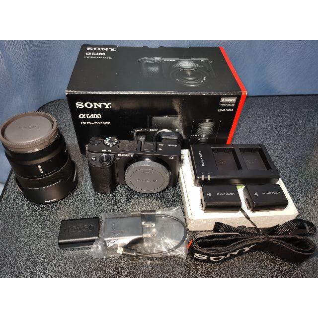 正規通販】 SONY - ブラック ILCE-6400M α6400高倍率ズームキット
