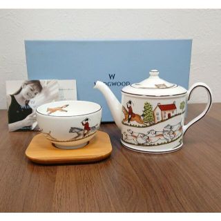 ウェッジウッド(WEDGWOOD)の9311 WEDGWOOD ハンティングシーン ジャパニーズティーカップ&ポット(グラス/カップ)