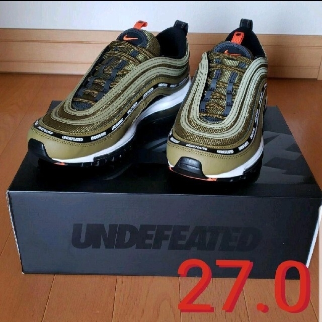 スニーカーNIKE UNDEFEATED AIR MAX97 オリーブ 27cm