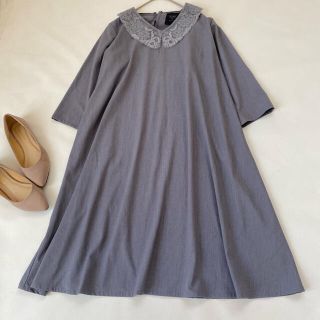 アーバンリサーチ(URBAN RESEARCH)の美品✨ミズイロインド ロングワンピース 長袖 春服夏服 日本製 フレア(ロングワンピース/マキシワンピース)