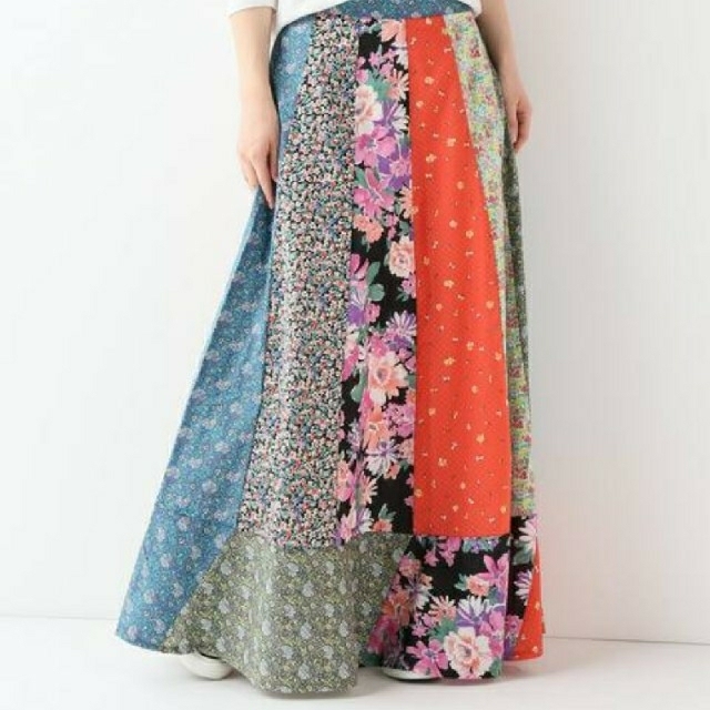 Swell Vintage × BONUM 花柄マキシスカートスカート