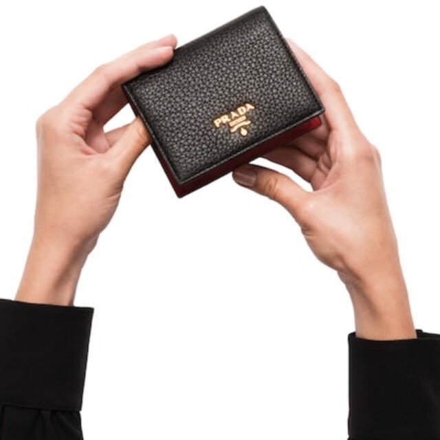 プラダ PRADA 財布 コンパクトウォレット サフィアーノ バイカラー