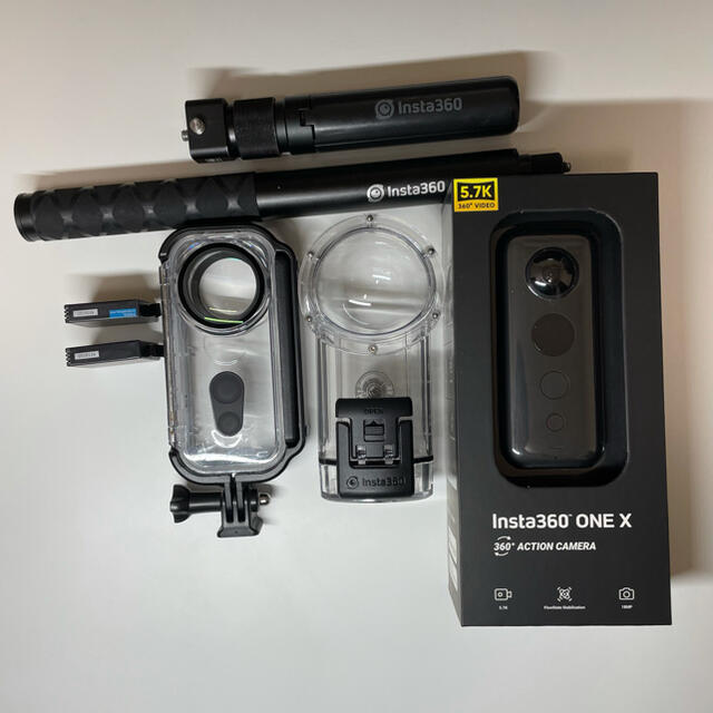 Insta360 ONE X フルセット【ケース、バッテリー、自撮り棒】ビデオカメラ