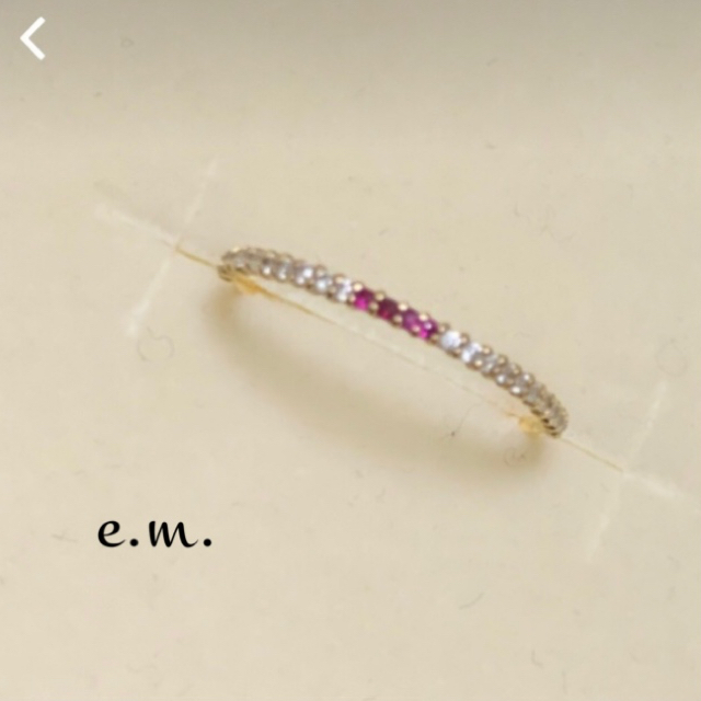 e.m.(イーエム)のe.m.  ☆ k18 0.08ct ハーフエタニティ#11 レディースのアクセサリー(リング(指輪))の商品写真