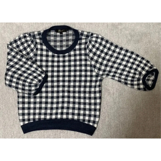 ウィゴー(WEGO)のギンガムボリューム5分袖セーター(ニット/セーター)