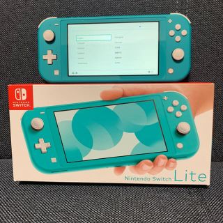 ニンテンドースイッチ(Nintendo Switch)の【ほぼ新品/即日発送】Nintendo Switch  Lite ターコイズ(家庭用ゲーム機本体)