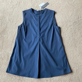 セオリー(theory)の【新品】theory luxe 比翼ノースリーブブラウス　38(シャツ/ブラウス(半袖/袖なし))