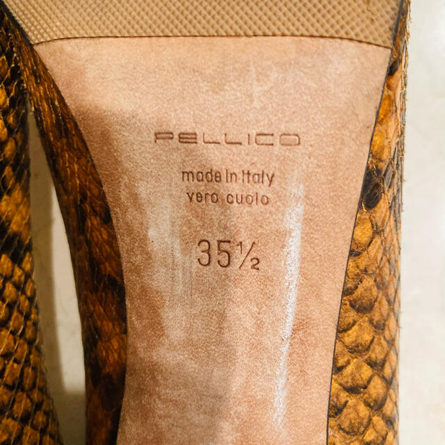 PELLICO(ペリーコ)の定価52920円　ペリーコ　PELICO パイソン　ヒール　パンプス　35.5  レディースの靴/シューズ(ハイヒール/パンプス)の商品写真