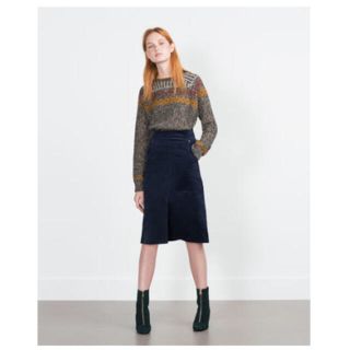 ザラ(ZARA)の【ZARA】センタースリットスカート(ひざ丈スカート)