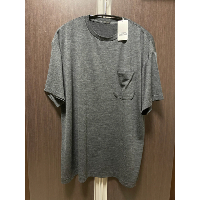 COMOLI(コモリ)のCOMOLI WISM 別注 21SS ウール天竺半袖クルー グレー メンズのトップス(Tシャツ/カットソー(半袖/袖なし))の商品写真