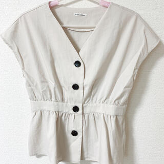 ルクールブラン(le.coeur blanc)のルクールブラン　ペプラムシャツ(シャツ/ブラウス(半袖/袖なし))