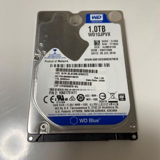 中古ハードディスク HDD 1TB ノートPC用(PCパーツ)