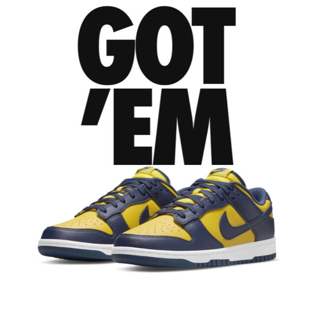 28㎝ Nike Dunk Low Michigan Varsity Maize 1