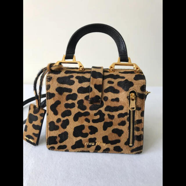 MIU MIU - miumiu レオパード ハラコ ミニバッグの通販 by MIU MIU - miumiu レオパード ハラコ ミニバッグの通販 by