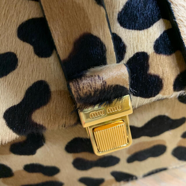 MIU MIU - miumiu レオパード ハラコ ミニバッグの通販 by MIU MIU - miumiu レオパード ハラコ ミニバッグの通販 by