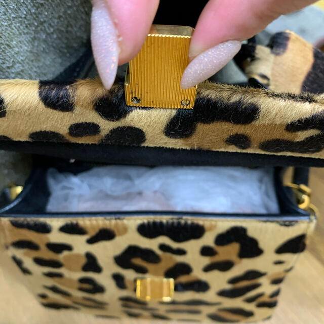 miumiu レオパード　ハラコ　ミニバッグ