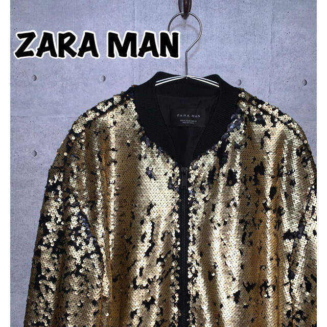 ZARA(ザラ)のZARA MAN/ザラ ボンバージャケット　スパンコール メンズのジャケット/アウター(ブルゾン)の商品写真