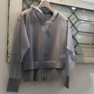 アメリヴィンテージ(Ameri VINTAGE)の【ameri】SHEER HOODIE KNIT (ニット/セーター)