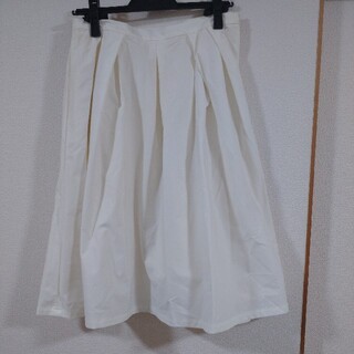 スピックアンドスパン(Spick & Span)のSpick＆Span　白　スカート(ひざ丈スカート)