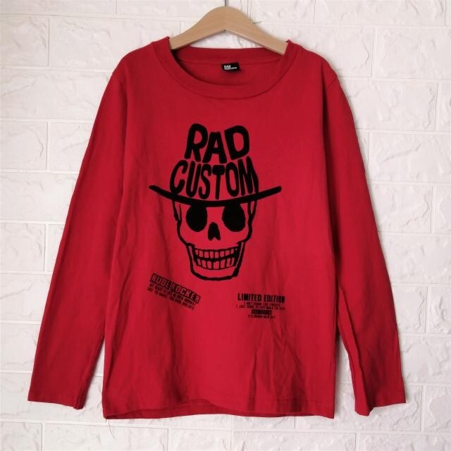 RAD CUSTOM(ラッドカスタム)のRAD CUSTOM　スカルプリントTシャツ　140 キッズ/ベビー/マタニティのキッズ服男の子用(90cm~)(Tシャツ/カットソー)の商品写真