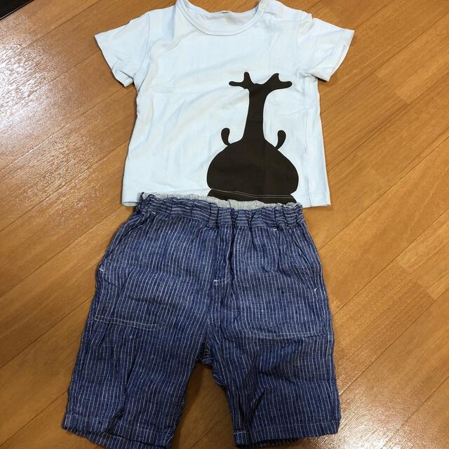 MUJI (無印良品)(ムジルシリョウヒン)のTシャツとパンツのセット キッズ/ベビー/マタニティのキッズ服男の子用(90cm~)(Tシャツ/カットソー)の商品写真