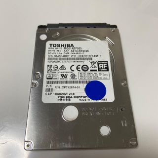 中古ハードディスク HDD 500GB ノートPC用(PCパーツ)