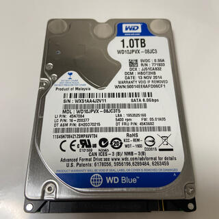 中古ハードディスク HDD 1TB ノートPC用(PCパーツ)