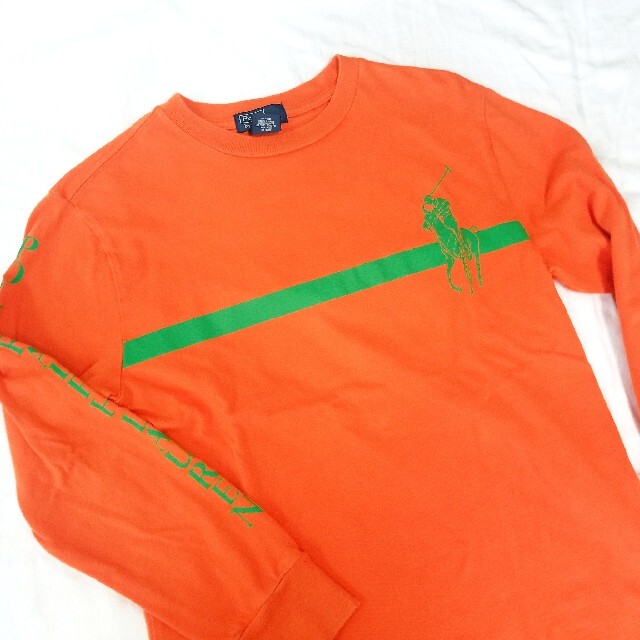 POLO RALPH LAUREN(ポロラルフローレン)のUsed polo オレンジ　ロンT ラルフローレン レディースのトップス(Tシャツ(長袖/七分))の商品写真