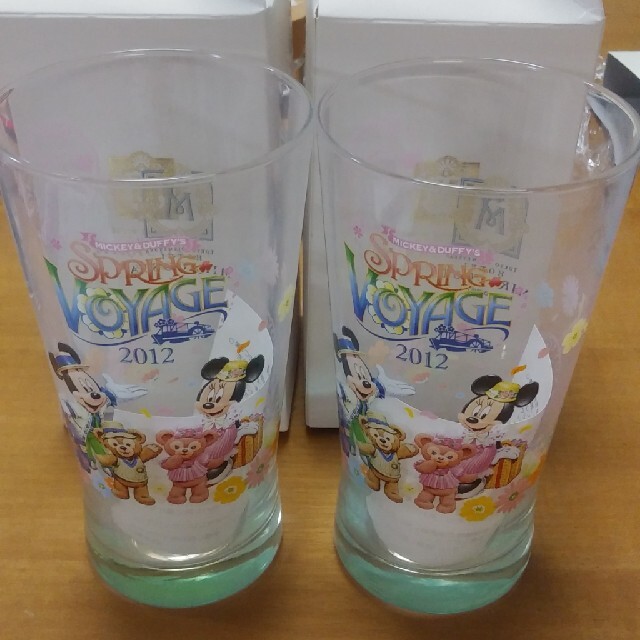 Disney(ディズニー)のtds スプリングボヤッジ 2012 グラス×2 エンタメ/ホビーのコレクション(ノベルティグッズ)の商品写真