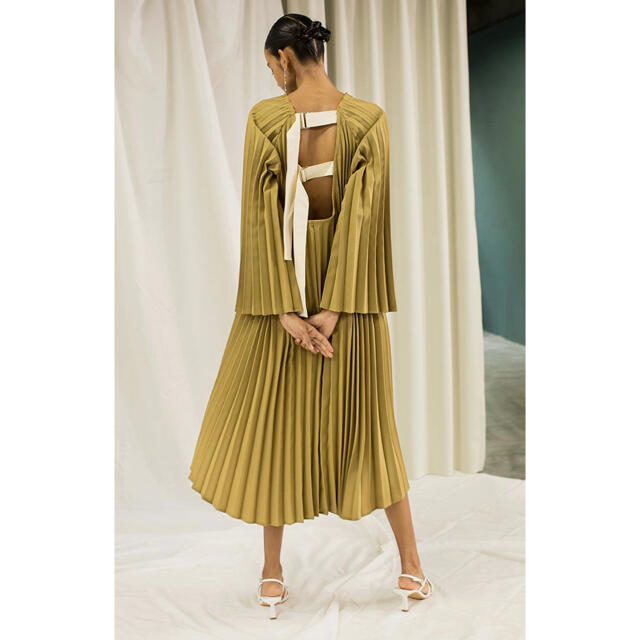 leinwande ラインヴァンド Belted Pleats Dressの通販 by M|ラクマ