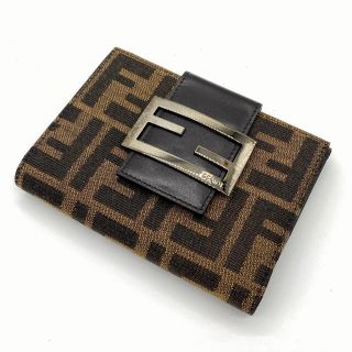 フェンディ(FENDI)のしおり様専用　フェンディ　キャンバス×レザー　ズッカ柄　Wホック　折り財布(財布)