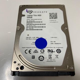 中古ハードディスク HDD 500GB ノートPC用(PCパーツ)