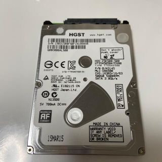 中古ハードディスク HDD 500GB ノートPC用(PCパーツ)