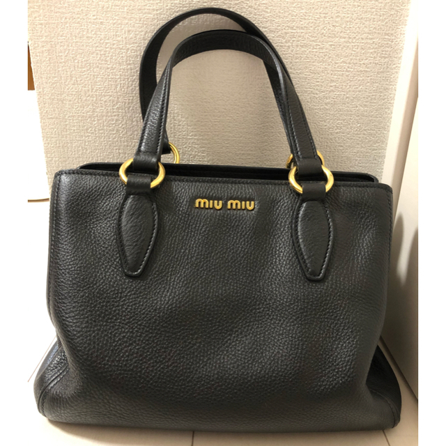 【美品】MIU MIU レザー バッグ ブラック