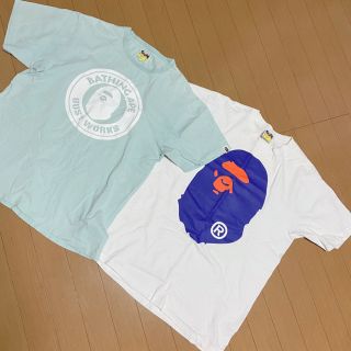 アベイシングエイプ(A BATHING APE)のA BATHING APE まとめ売り 2枚セット　Lサイズ　美品(Tシャツ/カットソー(半袖/袖なし))