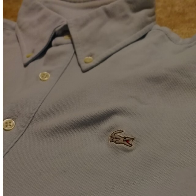 LACOSTE(ラコステ)のラコステ　長袖ポロシャツ　サイズ3 水色 メンズのトップス(ポロシャツ)の商品写真