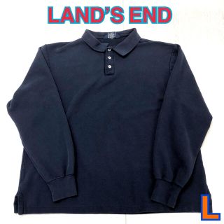 ランズエンド(LANDS’END)の193 USA 古着 LAND’S END 長袖 ポロシャツ L(ポロシャツ)