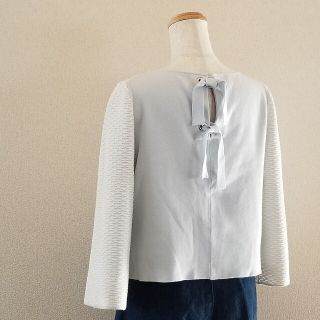 ロペ(ROPE’)の【極美品】ROPE マドモアゼル　バックリボン　ニットプルオーバー　タグ付き(ニット/セーター)