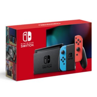 ニンテンドースイッチ(Nintendo Switch)の【新品】Nintendo Switch 任天堂スイッチ本体　ネオンレッド・ブルー(家庭用ゲーム機本体)